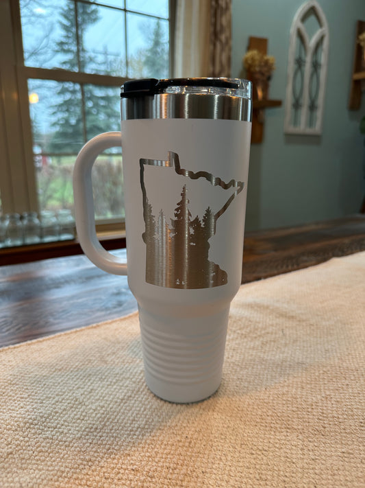 Tall White Mug with Handle