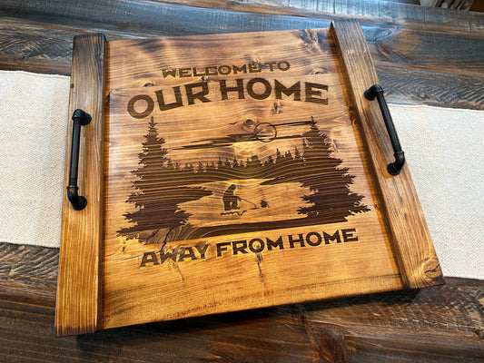 Fish House Stove Top Cover - Personalization Available